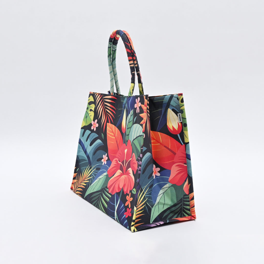 Shopper Bag | Floral Printed Canvas Carry Bag