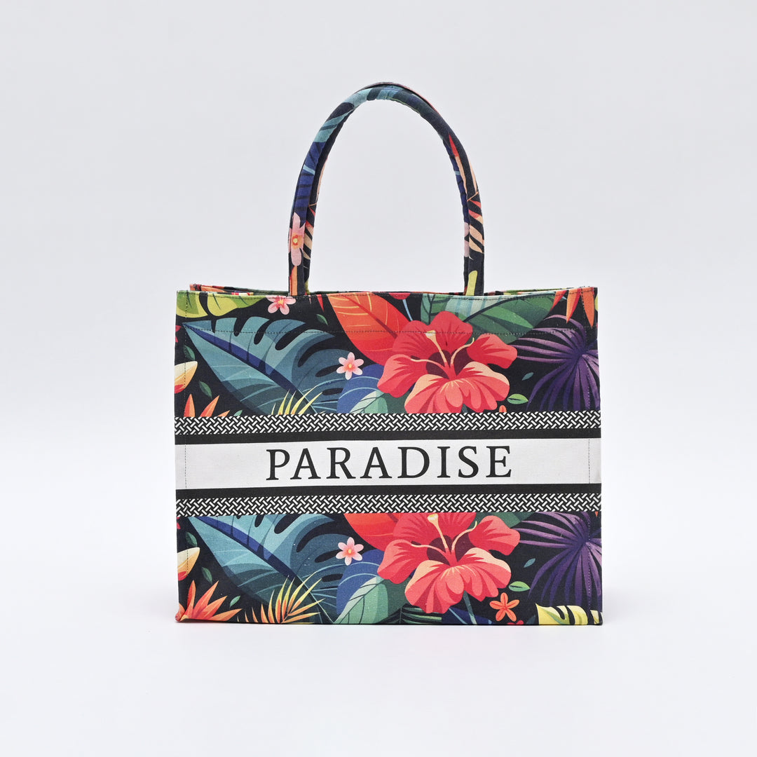 Carry Bag | Tropical Floral Canvas Bag