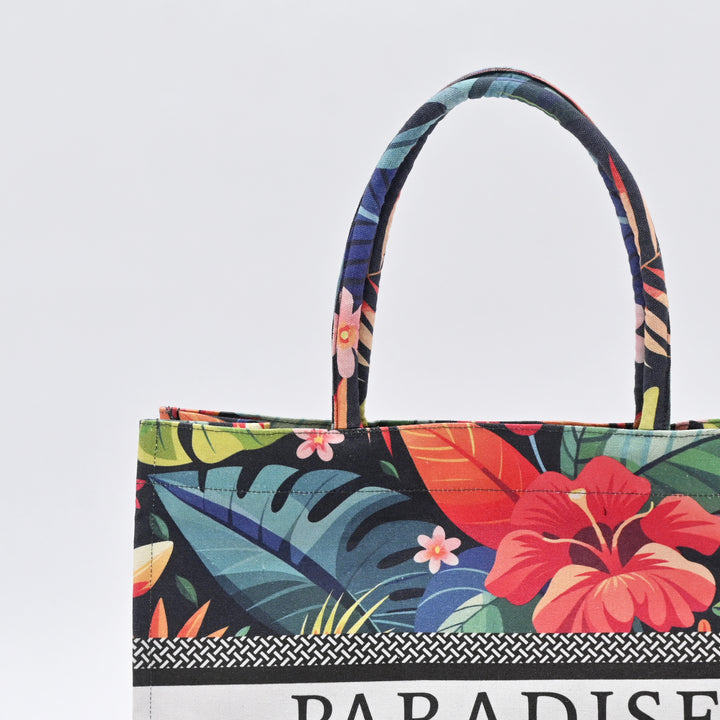 Carry Bag | Tropical Floral Canvas Bag