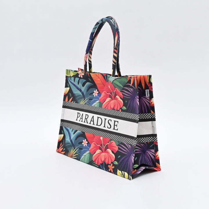 Carry Bag | Tropical Floral Canvas Bag
