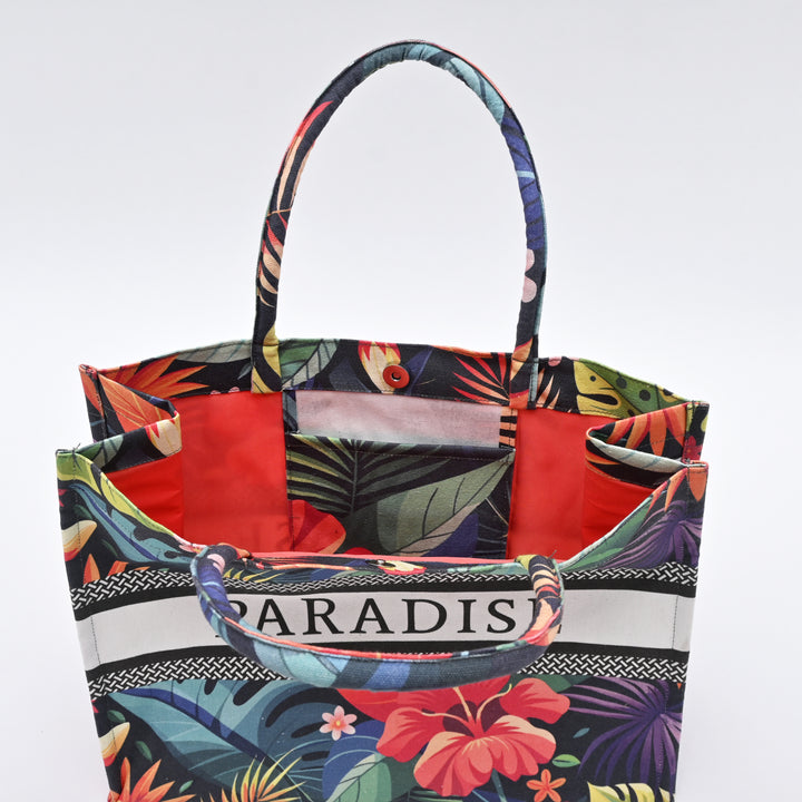 Carry Bag | Tropical Floral Canvas Bag