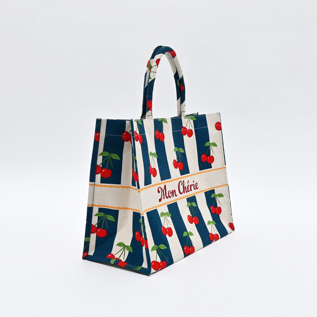 Shopper Bag | Fresh Cherry Canvas  Carry Bag