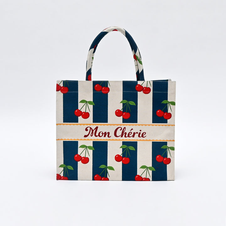 Carry Bag | Stylish Striped Canvas Tote Bag