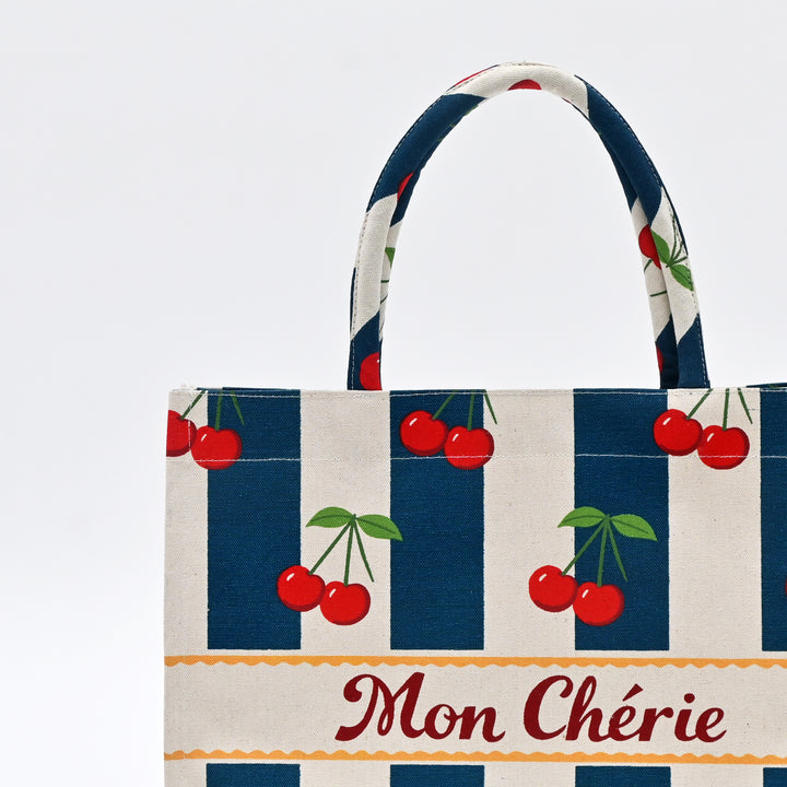 Carry Bag | Stylish Striped Canvas Tote Bag
