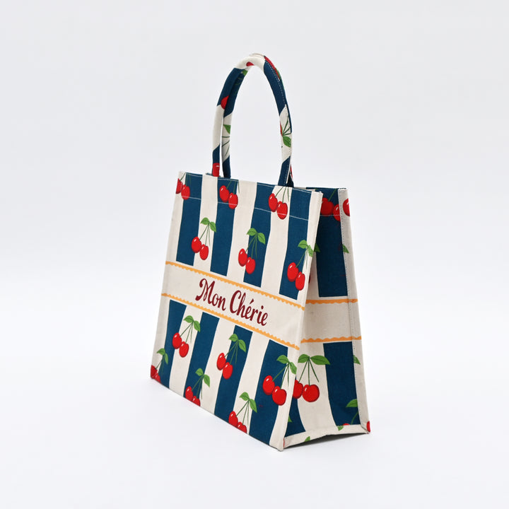 Carry Bag | Stylish Striped Canvas Tote Bag