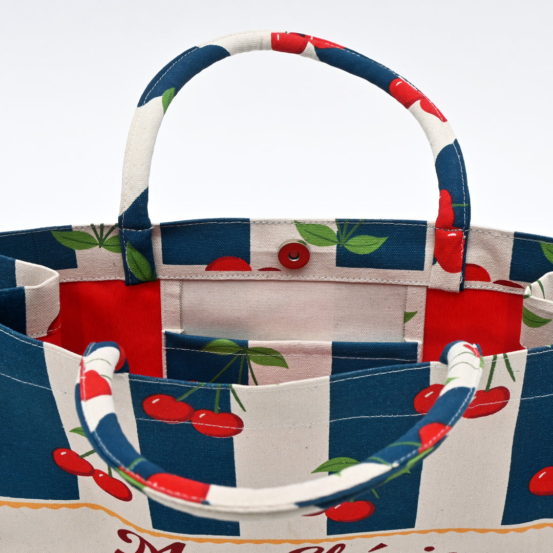 Carry Bag | Stylish Striped Canvas Tote Bag
