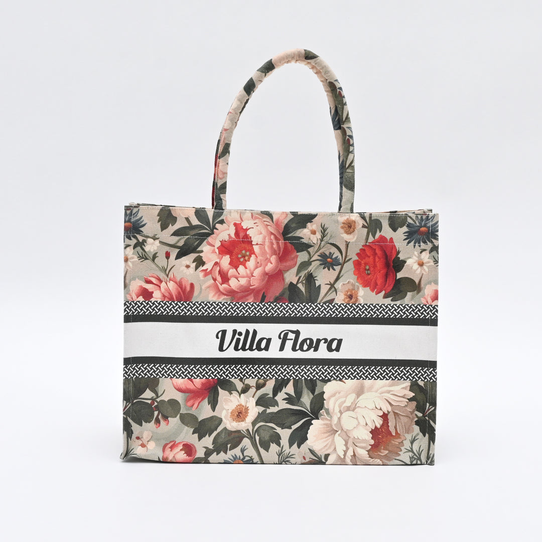 Carry Bag | Lightweight Floral Canvas Shopping Bag