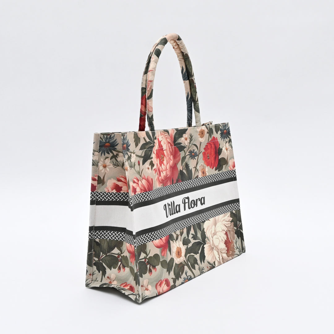 Carry Bag | Lightweight Floral Canvas Shopping Bag