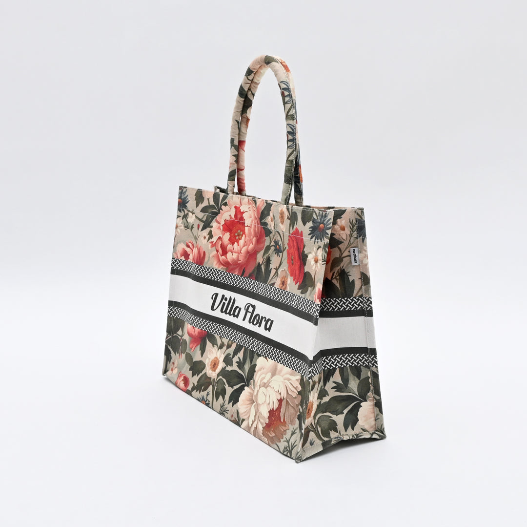 Carry Bag | Lightweight Floral Canvas Shopping Bag