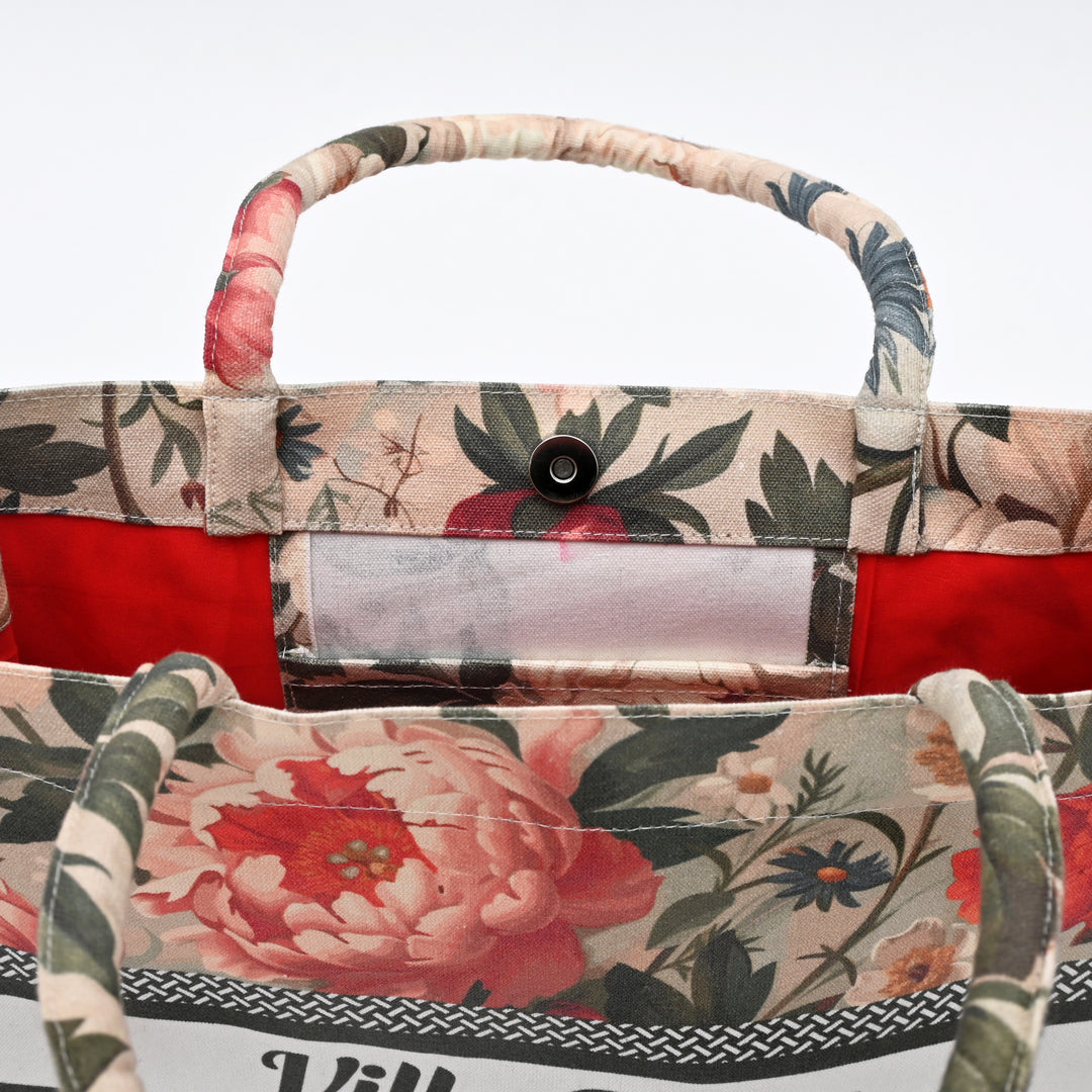 Carry Bag | Lightweight Floral Canvas Shopping Bag