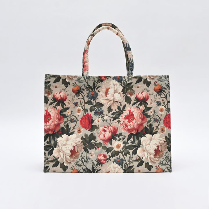 Shopper Bag | Abstract Floral Canvas Carry Bag