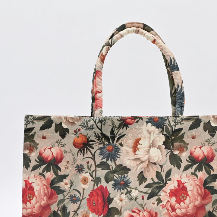 Shopper Bag | Abstract Floral Canvas Carry Bag