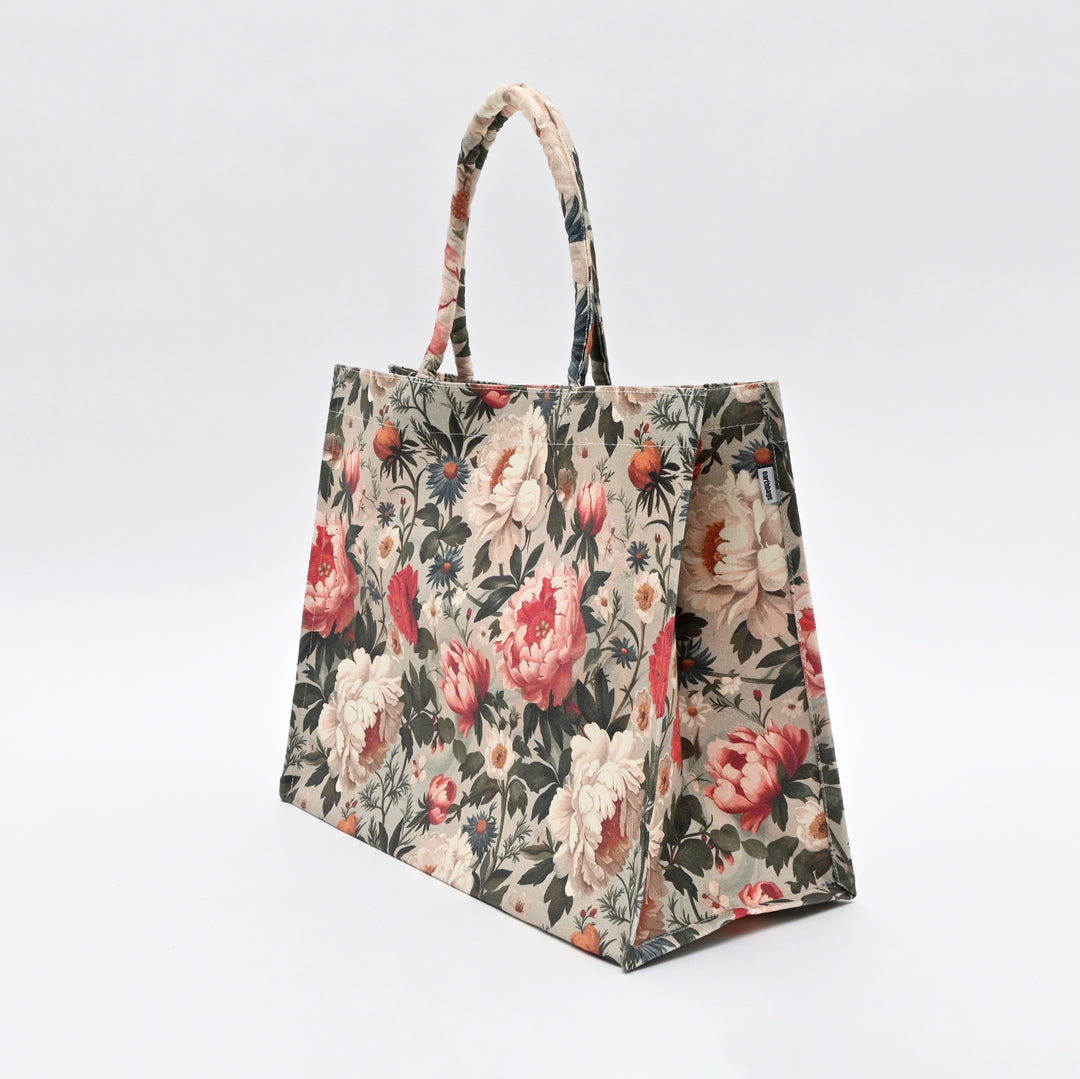 Shopper Bag | Abstract Floral Canvas Carry Bag