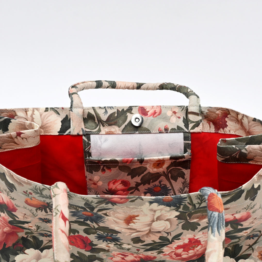 Shopper Bag | Abstract Floral Canvas Carry Bag