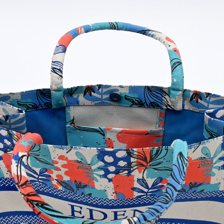 Carry Bag | Artistic Floral-Printed Canvas Tote Bag