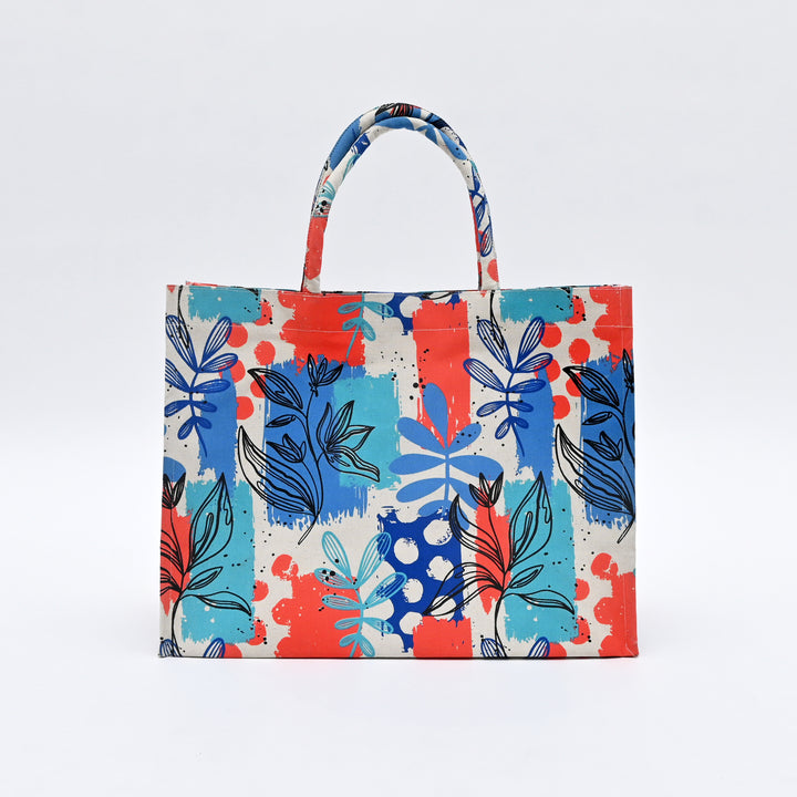 Shopper Bag | Artistic Floral Canvas Carry  Bag