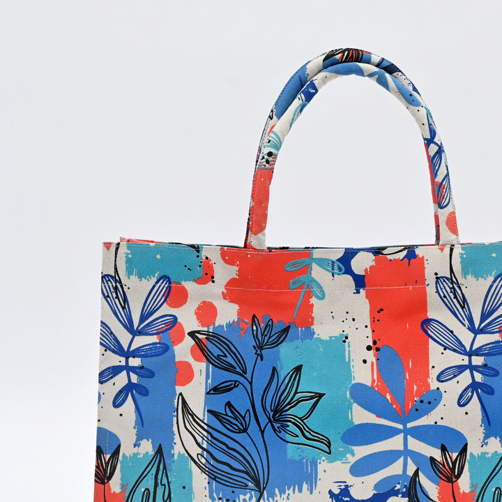 Shopper Bag | Artistic Floral Canvas Carry  Bag