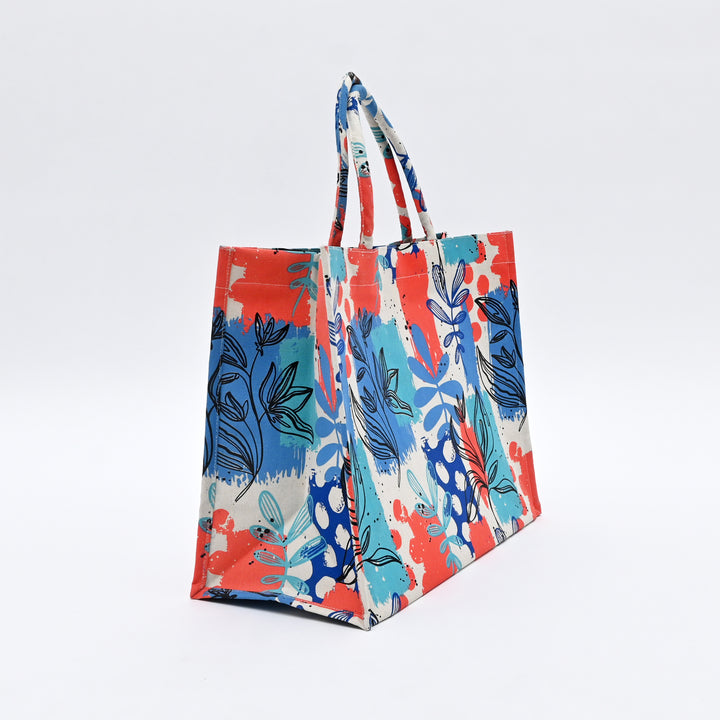 Shopper Bag | Artistic Floral Canvas Carry  Bag