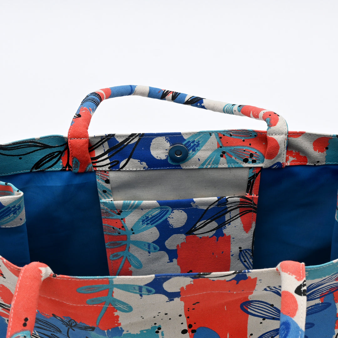 Shopper Bag | Artistic Floral Canvas Carry  Bag