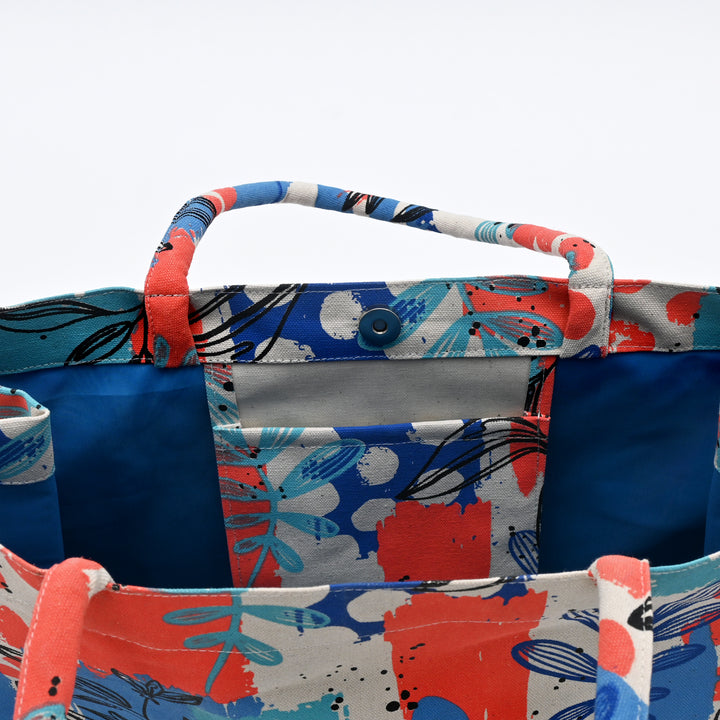 Shopper Bag | Artistic Floral Canvas Carry  Bag