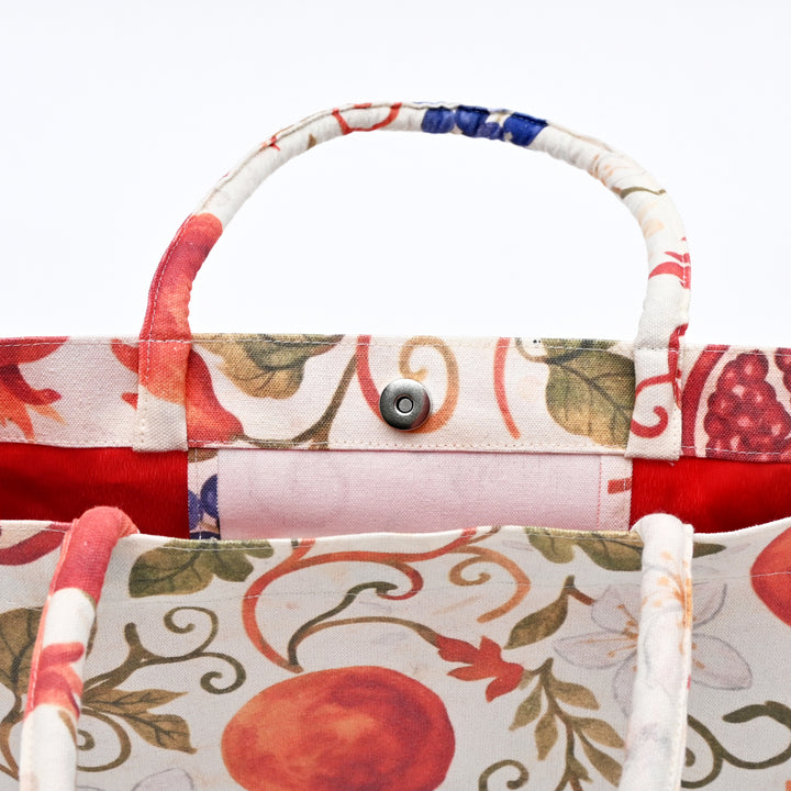 Carry Bag | Elegant Fruit Canvas Tote Bag