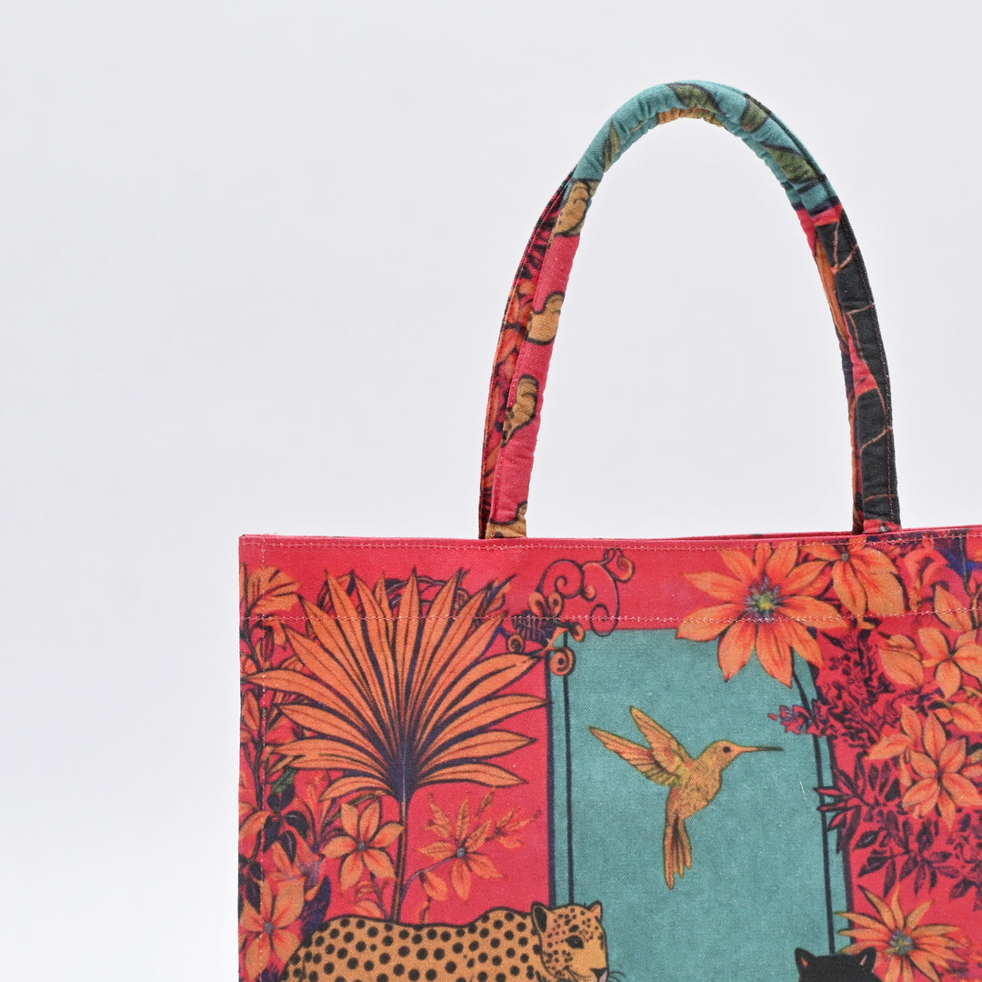 Shopper Bag | Vibrant Wildlife Canvas Carry Bag