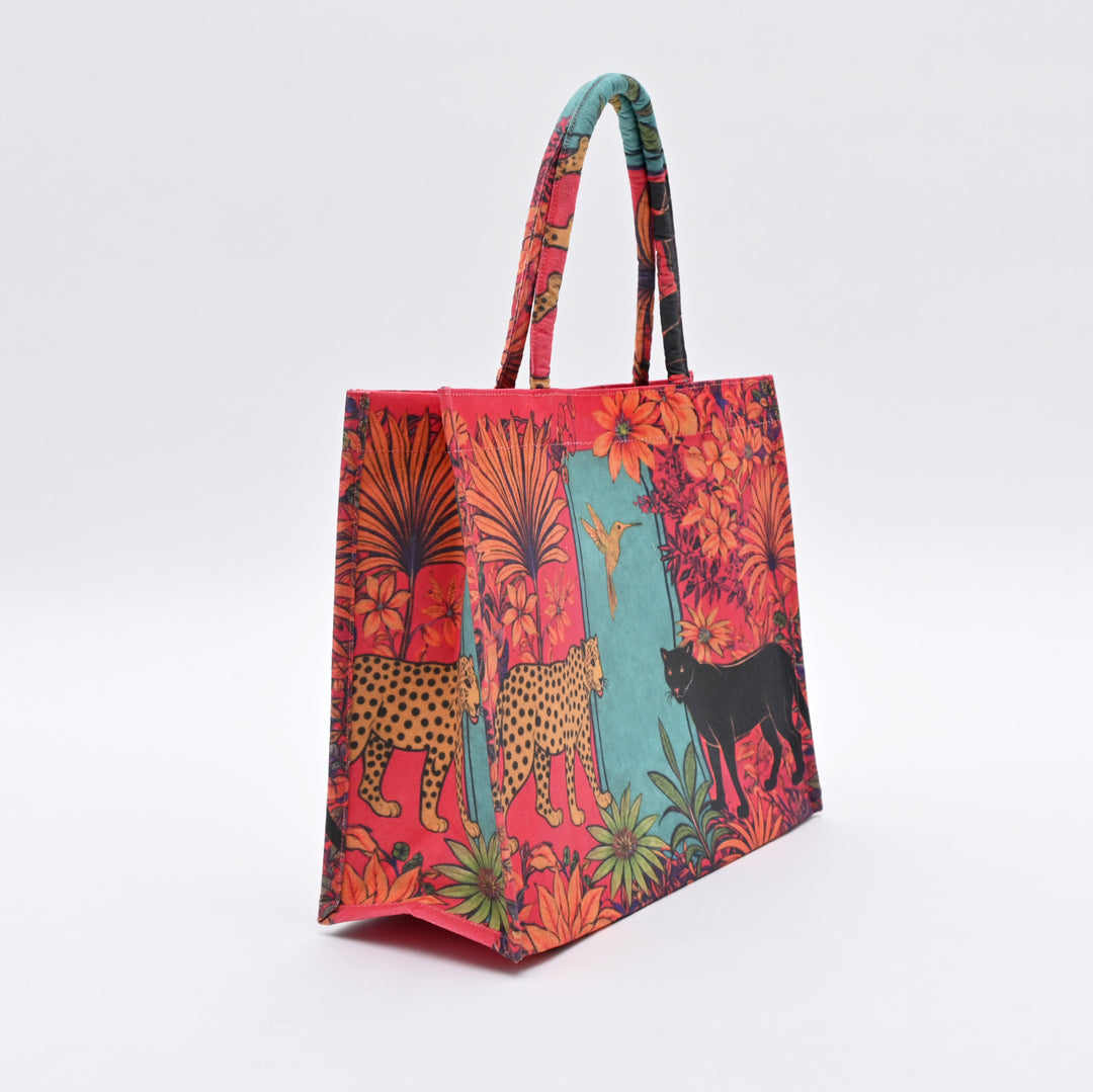 Shopper Bag | Vibrant Wildlife Canvas Carry Bag