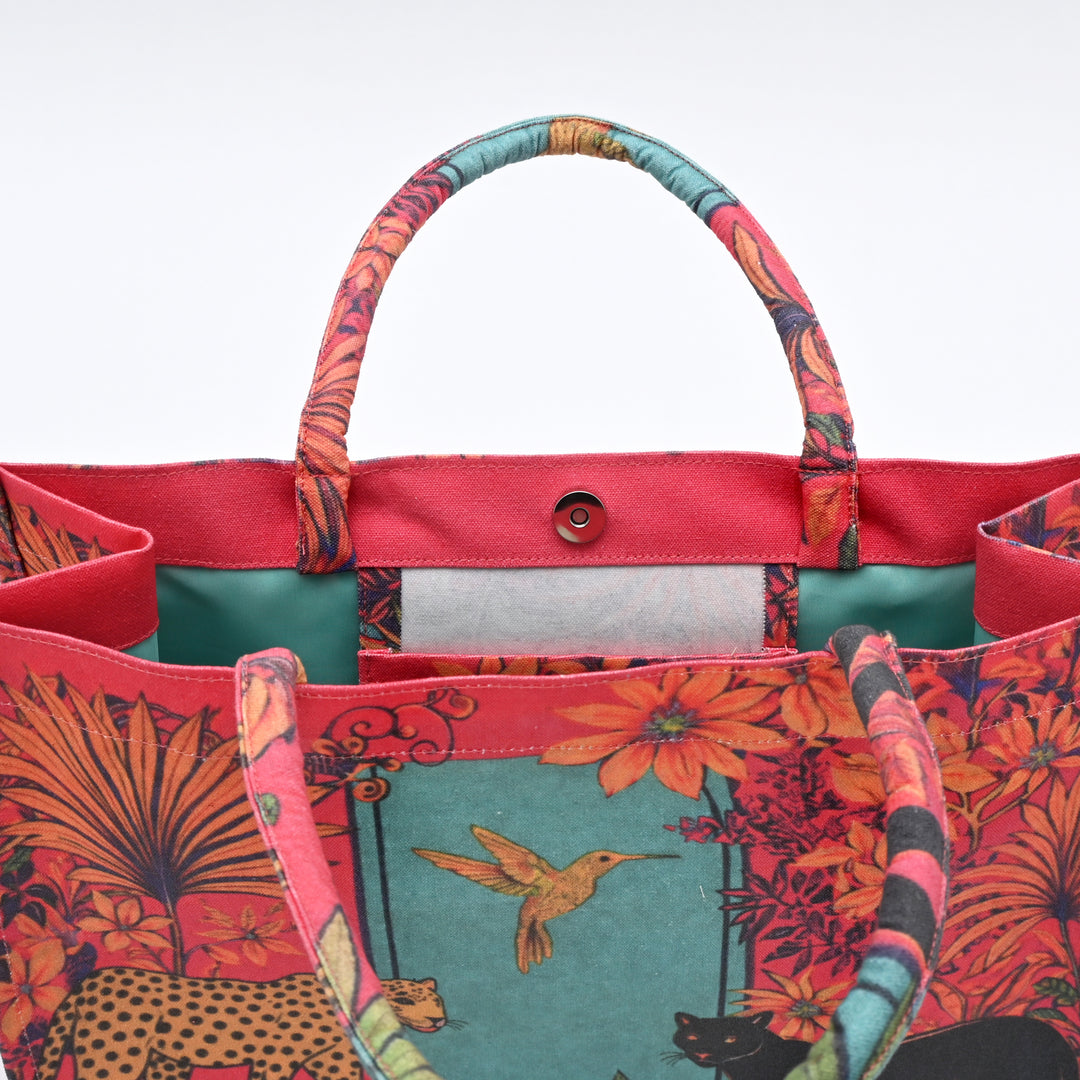 Shopper Bag | Vibrant Wildlife Canvas Carry Bag