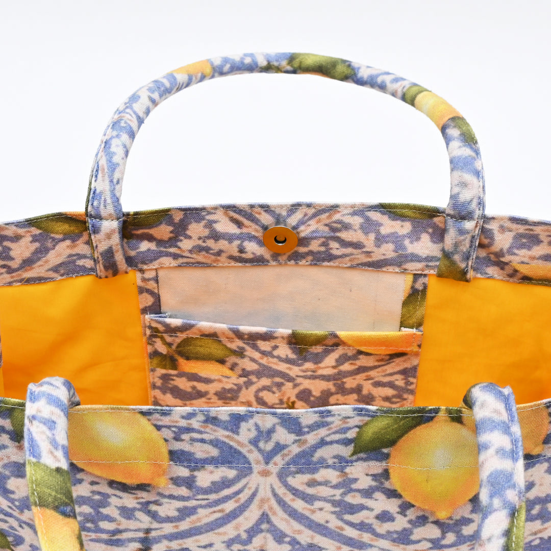 Shopper Bag | Cheerful Citrus Canvas Carry Bag