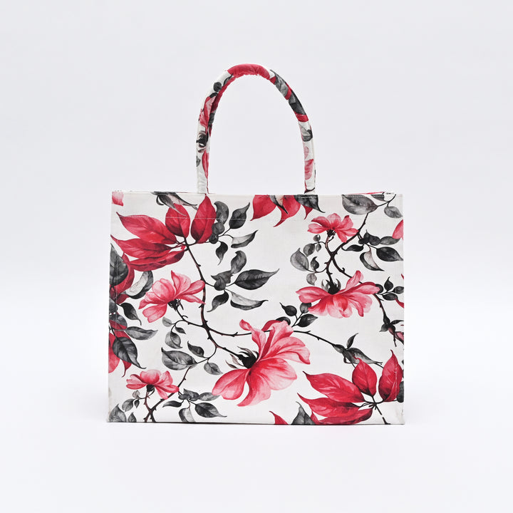 Shopper Bag | Floral Printed Canvas Bag