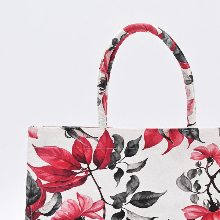 Shopper Bag | Floral Printed Canvas Bag