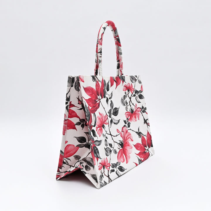 Shopper Bag | Floral Printed Canvas Bag