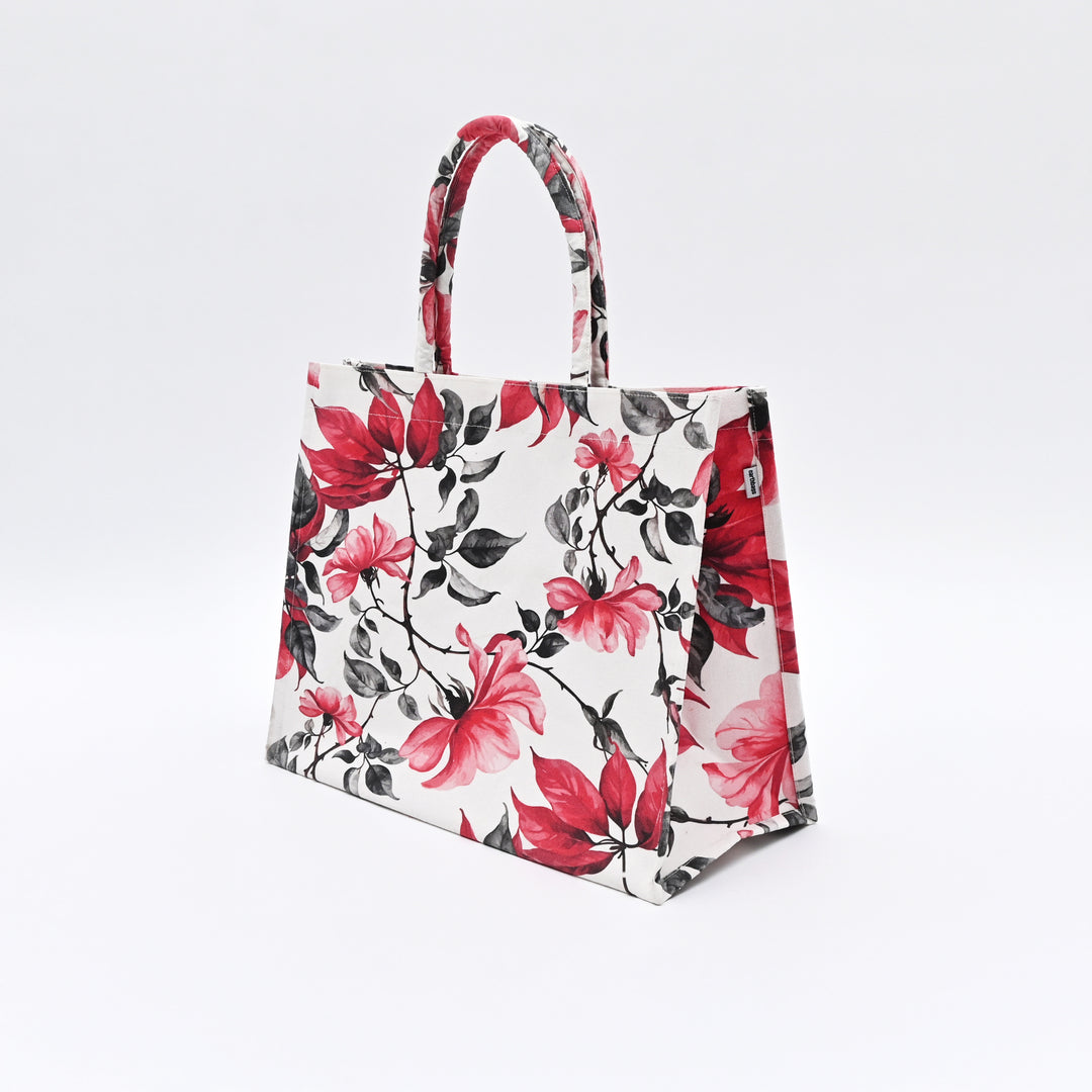 Shopper Bag | Floral Printed Canvas Bag