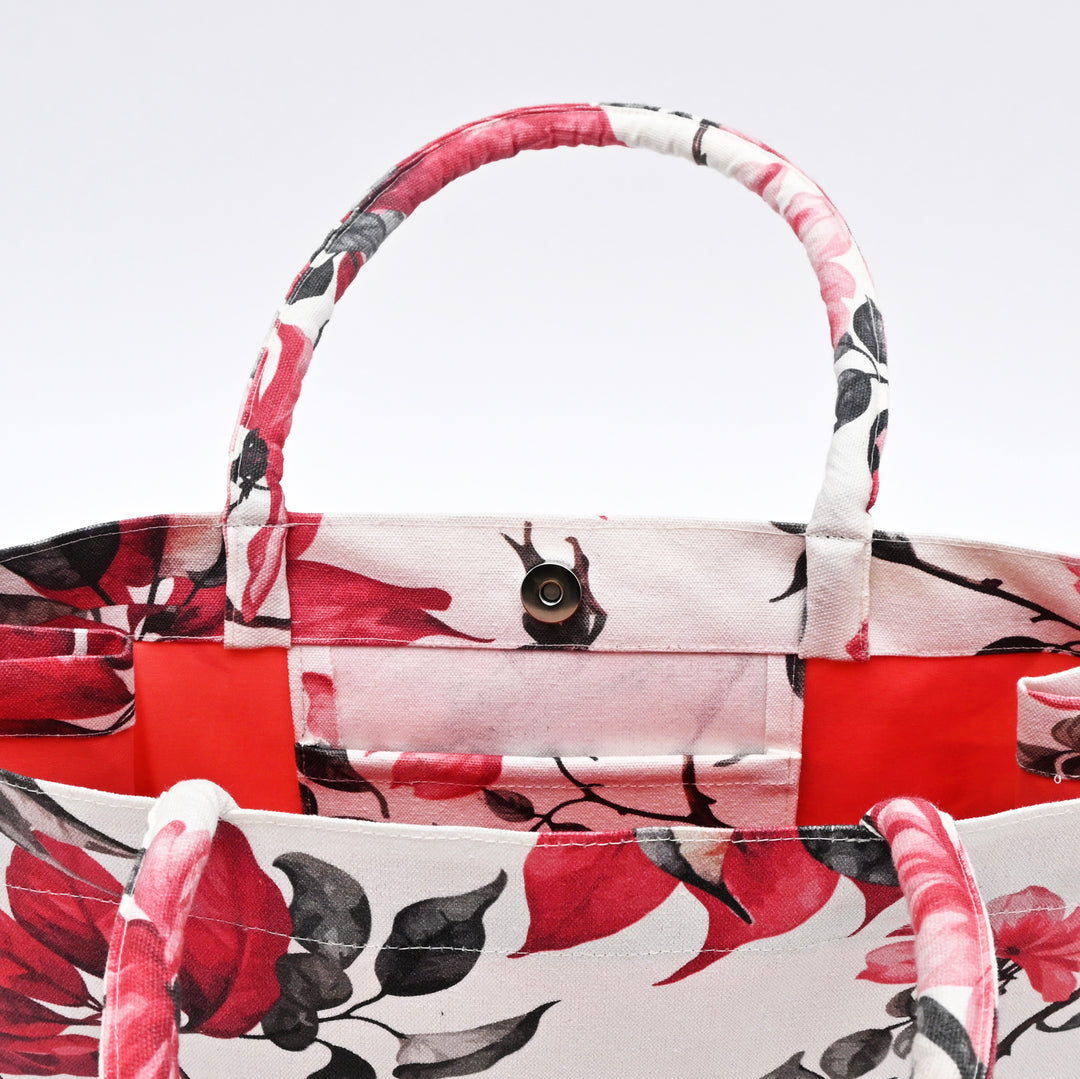 Shopper Bag | Floral Printed Canvas Bag