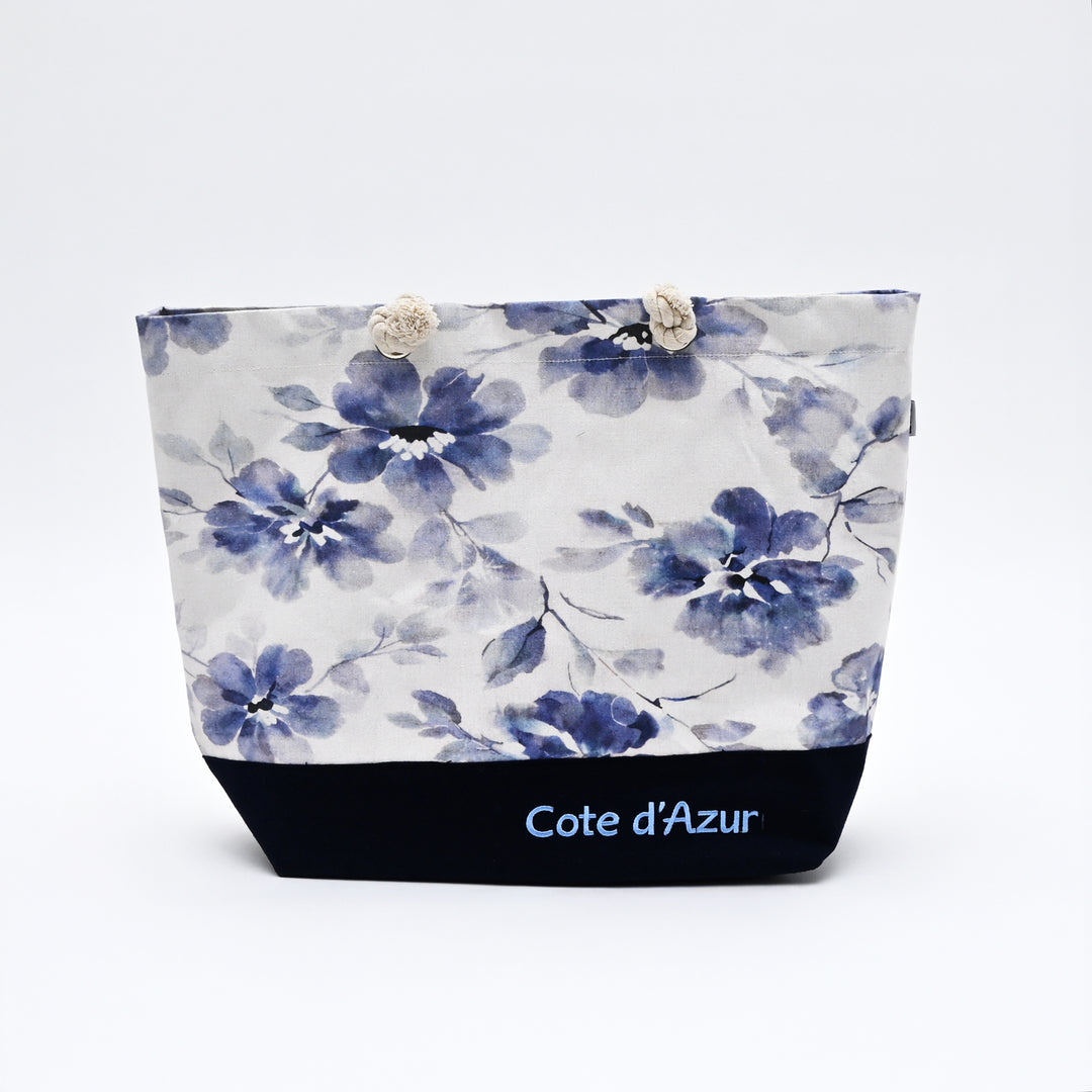 Tote Bag | Coastal-Inspired Floral Canvas Bag