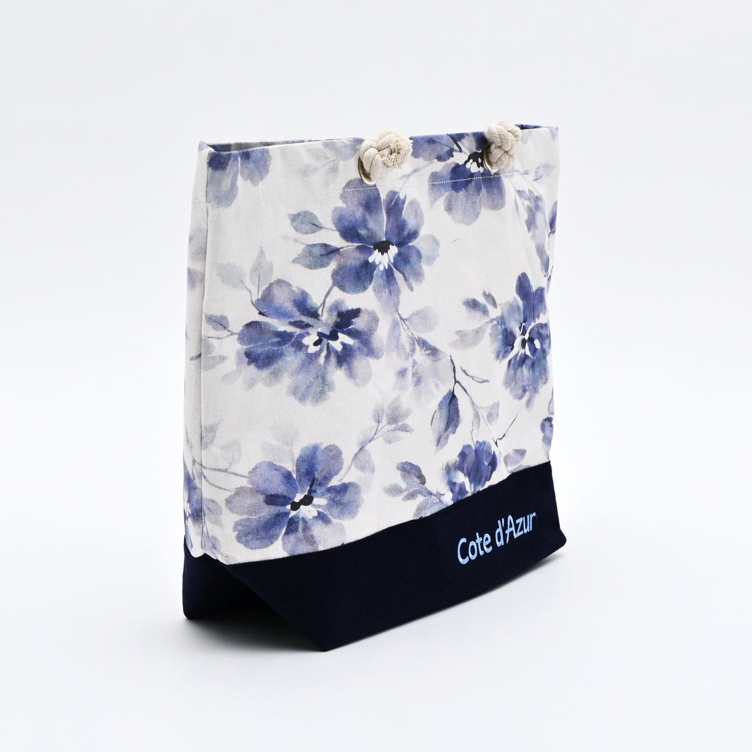 Tote Bag | Coastal-Inspired Floral Canvas Bag