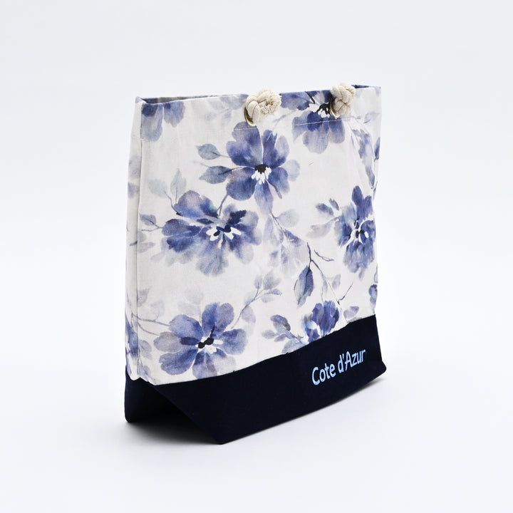 Tote Bag | Coastal-Inspired Floral Canvas Bag