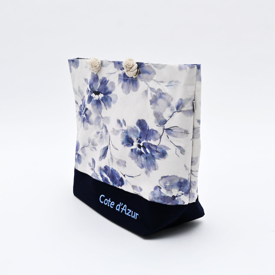 Tote Bag | Coastal-Inspired Floral Canvas Bag