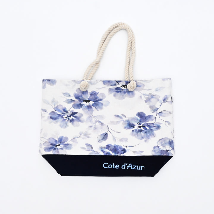 Tote Bag | Coastal-Inspired Floral Canvas Bag