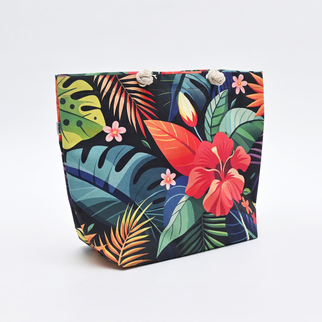 Tote Bag | Tropical Botanical Design | Canvas Bag