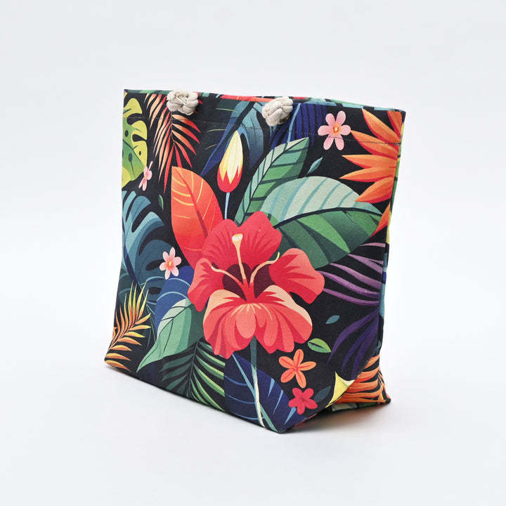 Tote Bag | Tropical Botanical Design | Canvas Bag