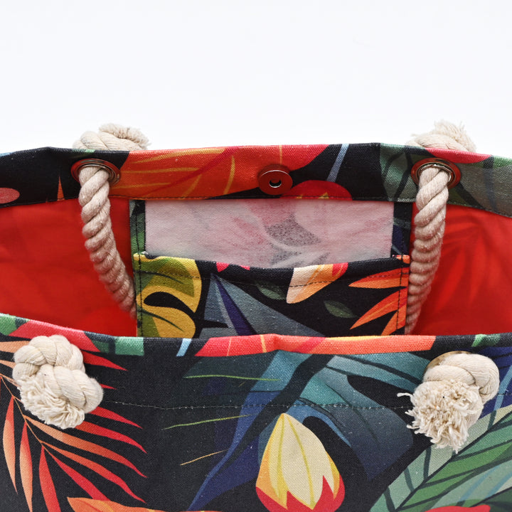 Tote Bag | Tropical Botanical Design | Canvas Bag