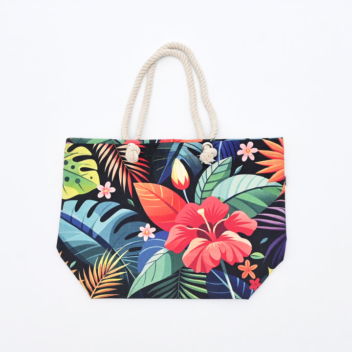 Tote Bag | Tropical Botanical Design | Canvas Bag