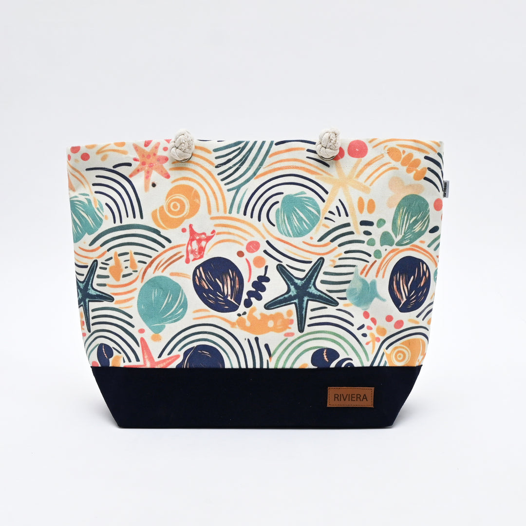 Tote Bag | Ocean-Inspired Canvas Beach Bag