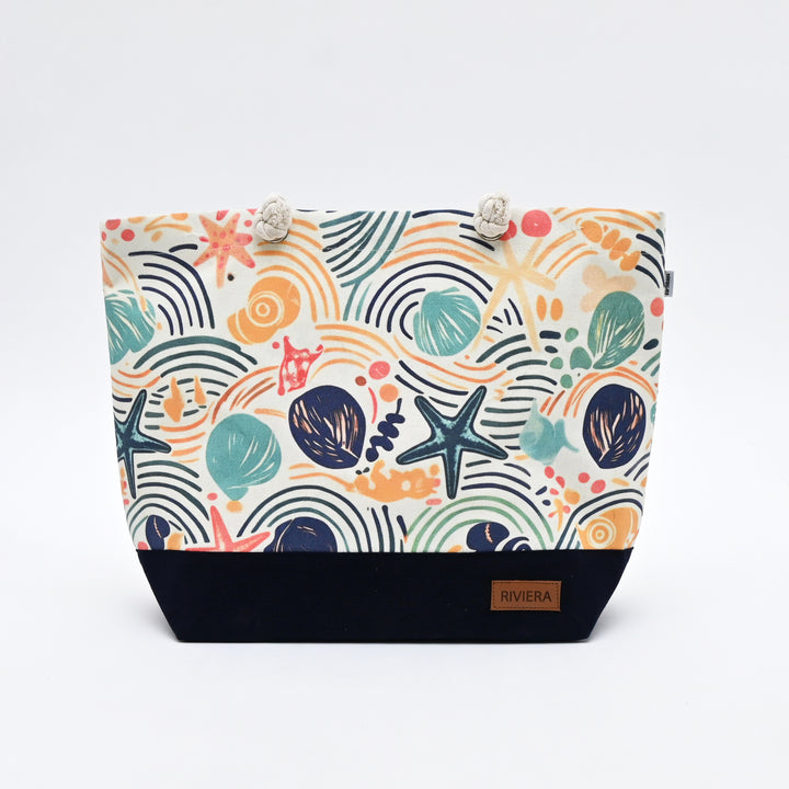 Tote Bag | Ocean-Inspired Canvas Beach Bag