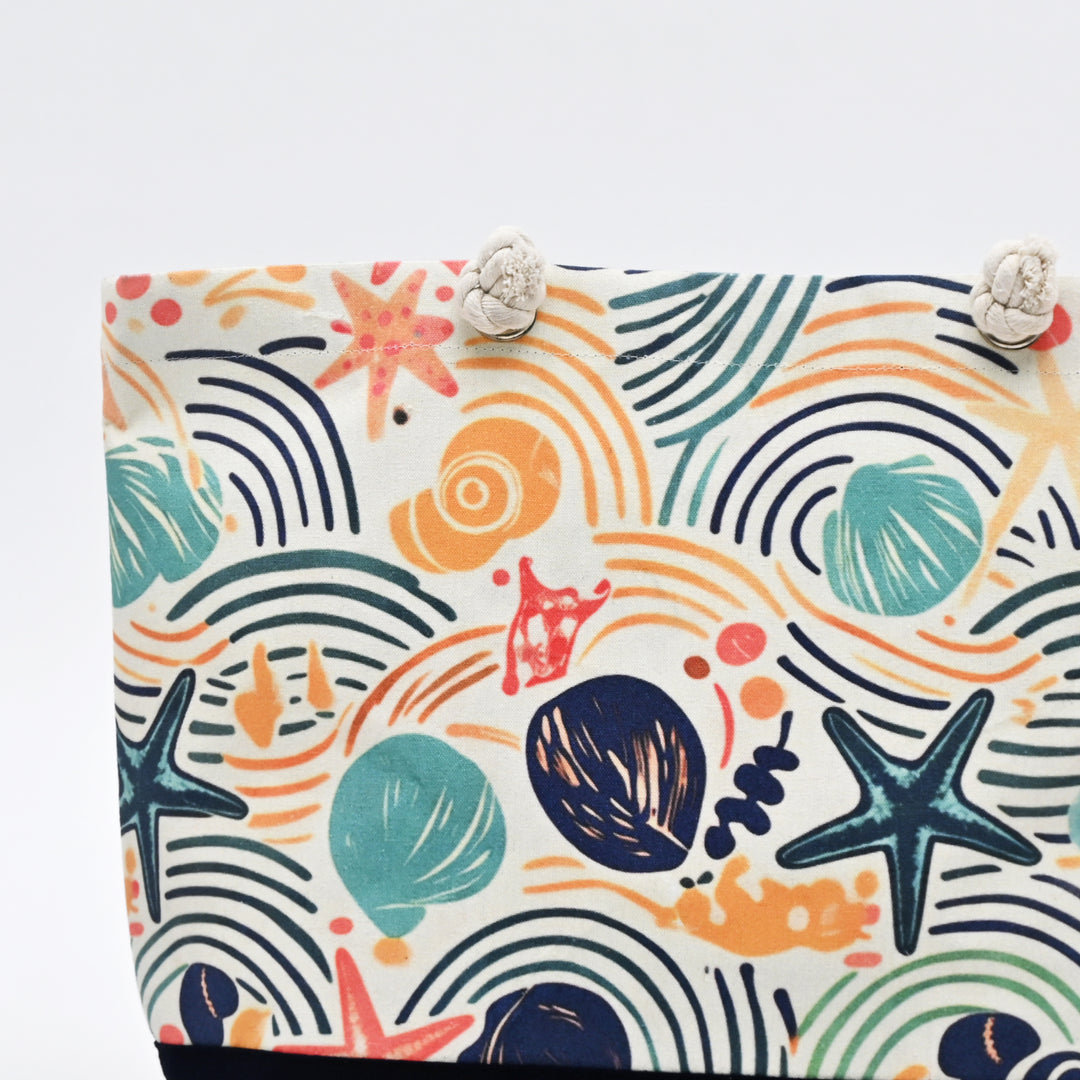 Tote Bag | Ocean-Inspired Canvas Beach Bag