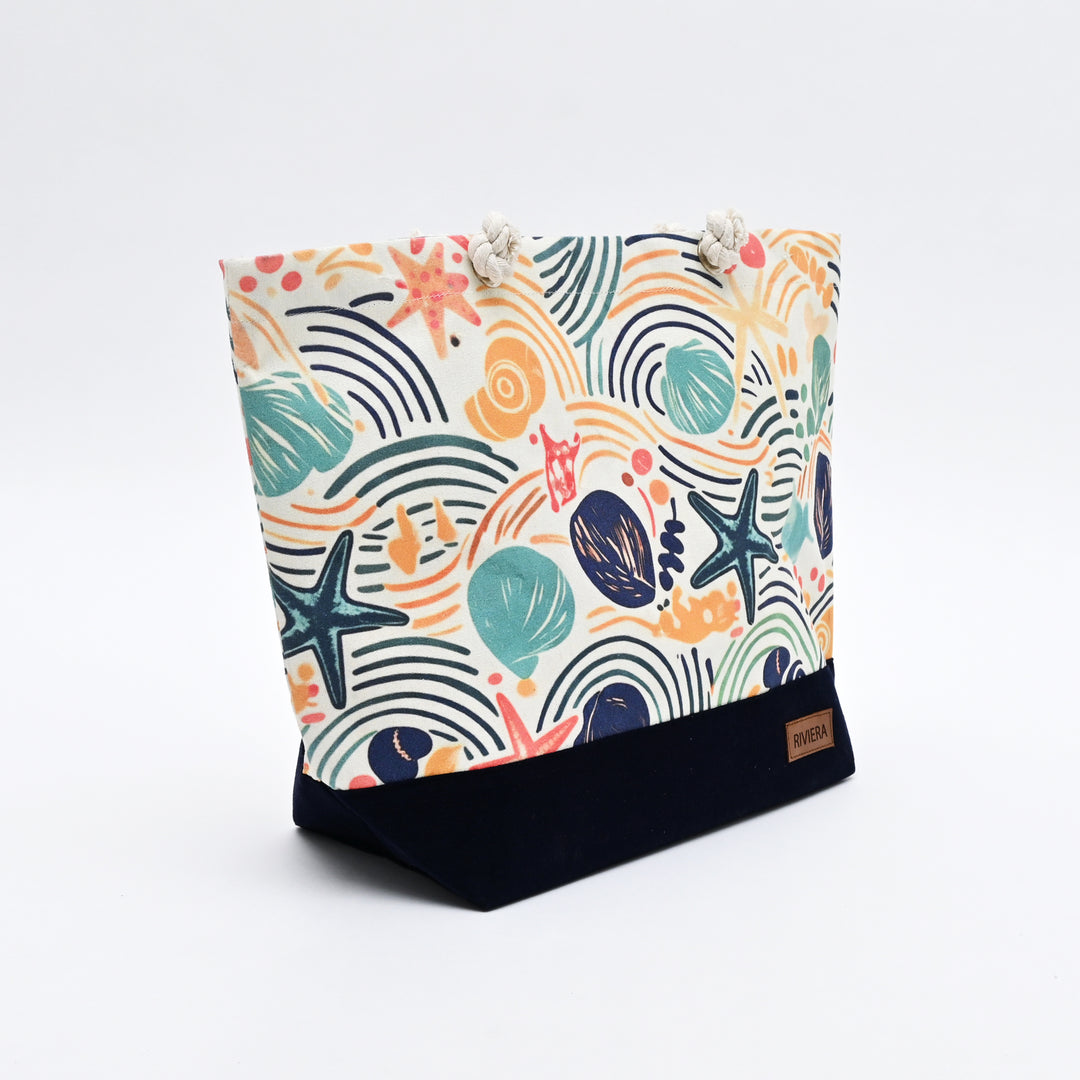 Tote Bag | Ocean-Inspired Canvas Beach Bag
