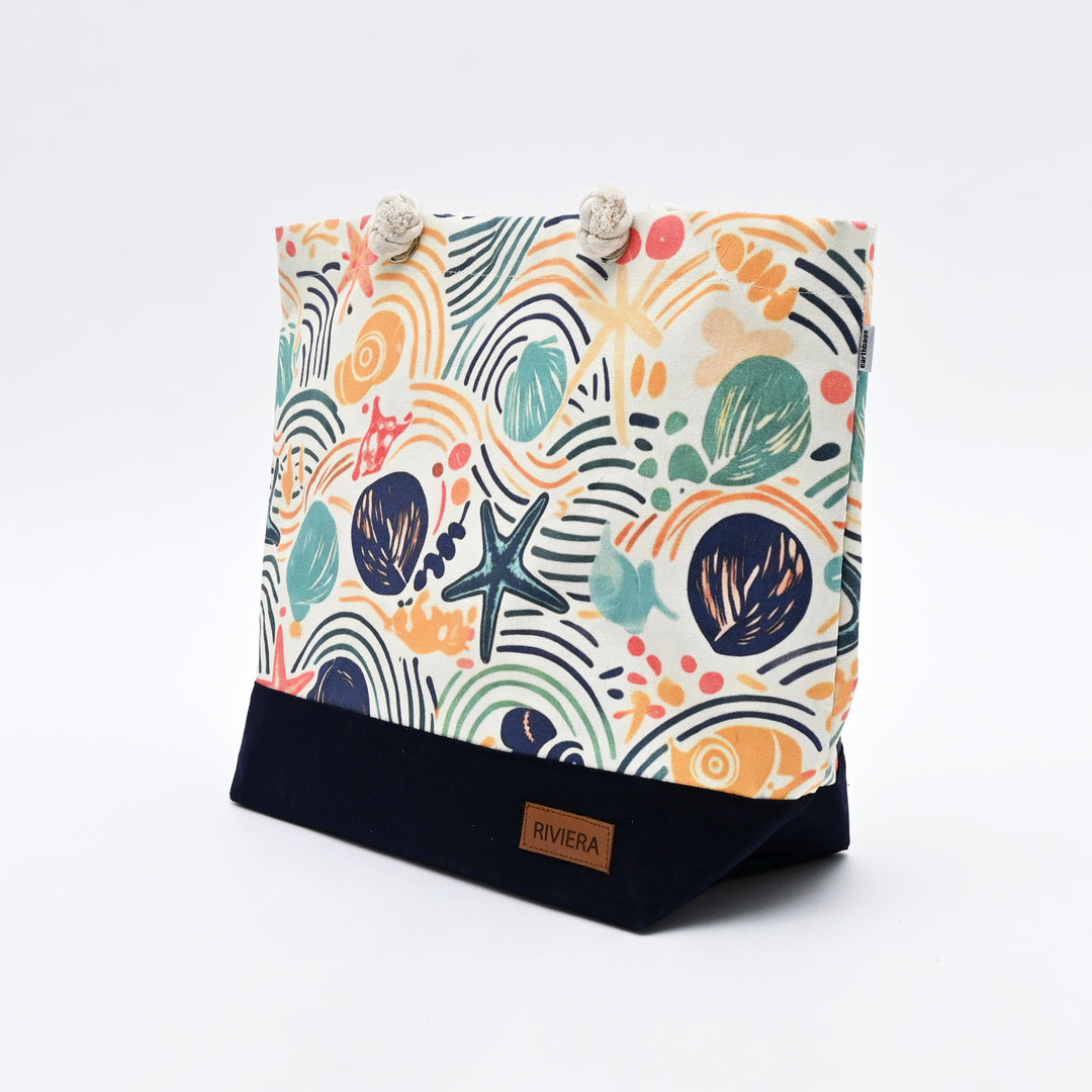 Tote Bag | Ocean-Inspired Canvas Beach Bag