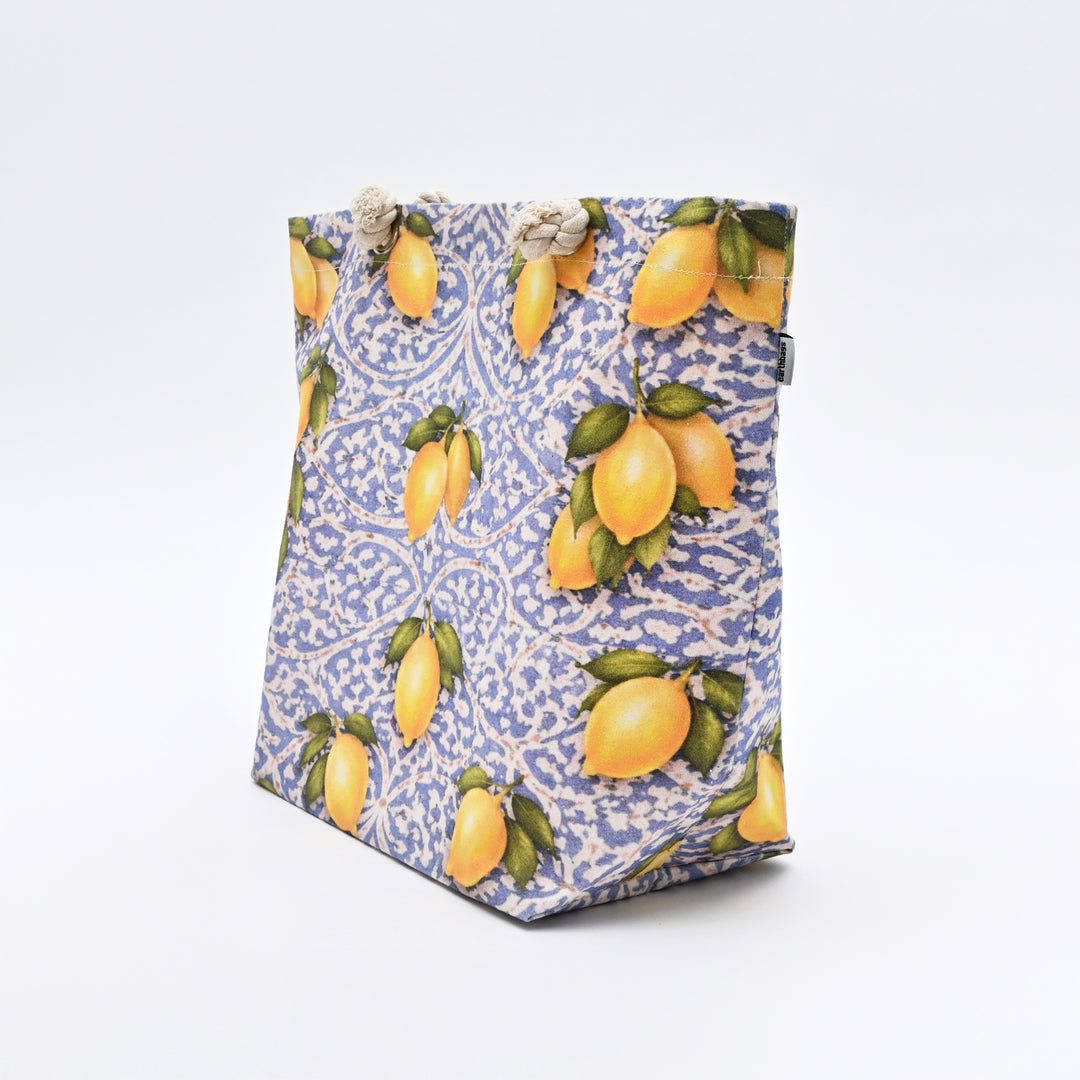Tote Bag | Lemon-Printed Canvas Beach Bag