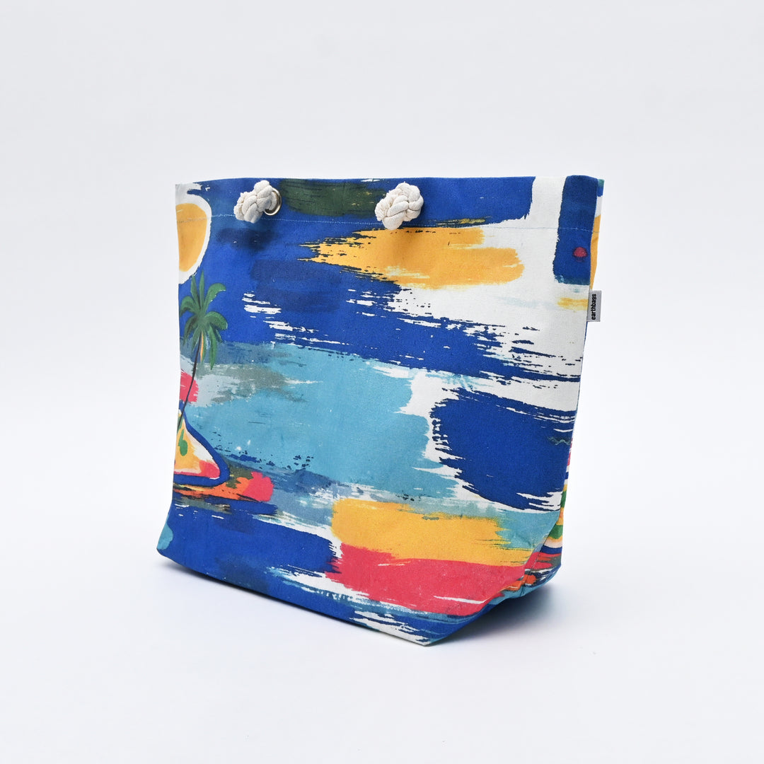 Printed Tote Bag | Beach-Inspired Summer Canvas Bag